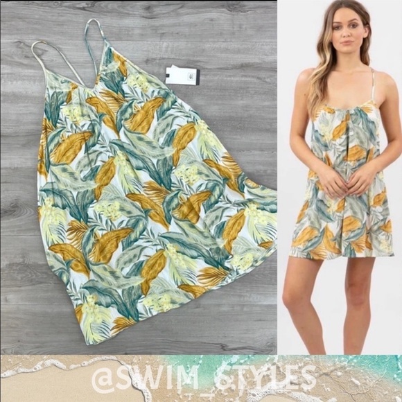 ☀️RIP CURL☀️ TROPIC SOL DRESS COVER UP - Picture 1 of 14